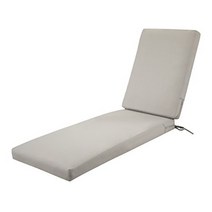 Classic Accessories Ravenna Water-Resistant 72 x 21 x 3 Inch Patio Chaise Lounge Cushion Mushroom, 1