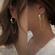 [썸앤제이은]925은침 포인트 진주귀걸이