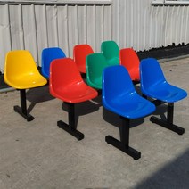 공원 야외 벤치 대기 슈퍼마켓 공공 광장 휴식 의자, B 2인(유리섬유강화플라스틱의자면)+철제브라켓