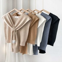 어부바니트 여성 망토 머플러 데이트룩 스트라이프 단가라