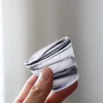 유리 수묵 다기세트 내열유리찻잔, 수묵화 공도배, 1개