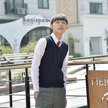 기타 바보사랑[지엔제이커머스]지앤제이 (빅사이즈) 보풀방지 네이비 교복조끼