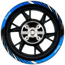 푸조 Django 장고125 빛반사 휠스티커 레터링 튜닝 필름 커스텀 파츠 리플렉티브 방수, O