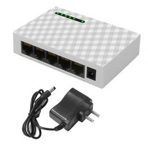 네트워크 스위치 허브 5포트 이더넷 스위치 빠른 전송 휴대용 미국/EU 플러그 기숙사 사무실 용 10/100/100, 03 White US Plug