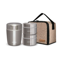 핫콤 프리미엄 올스텐 보온도시락 420ml + 스텐찬통 290ml x 2p 세트, 혼합색상, 2세트