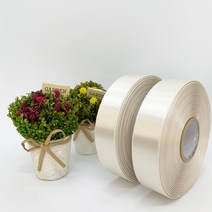 포장 리본 끈 제이제이리본 고밀도주자 2롤 45M (20mm 25mm), 25mm, 상아