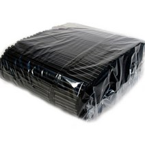 7mm 21cm 블랙 자바라 스트로우 음료용 1봉 500개, 2000개입, 1개