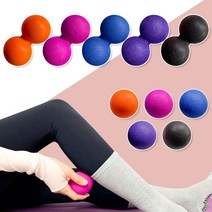 싱글 듀얼 지압 땅콩 마사지볼 릴리즈볼 라크로스볼 피넛볼, 블랙, 마사지볼2구, 1개