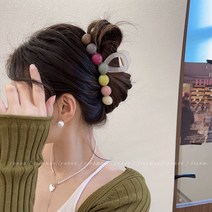 야오야오 초콜릿 빅사이즈 헤어 집게핀