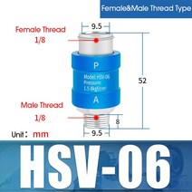 HSV-06 공압 핸드 슬라이드 밸브 유량 제어 수동 스위치 G1/8 1/4 3/8 1/2 BSPT 나사, 05 HSV-06
