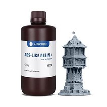 Anycubic 업그레이드된 ABS-Like 3D 프린터 수지 경도 및 견고성 405nm UV 경화 8K 수지 고정밀 후처리 쉬운 LCD DLP 인쇄용 표준 광폴리머 수지(그레이, 회색., 1kg