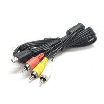 AVCDC400ST 스테레오 AV 케이블 캐논 EOS7D 5D 1D 60D 600D 550D T3i T4i S100 SD4500 320HS 500HS 520HS SX230HS S, 1.2 메터, Black