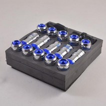 자동차볼트 너트 너트캡 풀기 20pcs M12 X 15 125 Honda Toyota Nissan 용 도난 방지 블루 스틸 볼크 레이싱 카 휠 림 러그 잠금, BLUE+M12x1.5