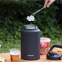 72스퀘어 바큠 캠핑 텀블러 128oz 워터 대용량 스텐 보틀 파우더코팅 3.6L Black, 128oz(3.6L)