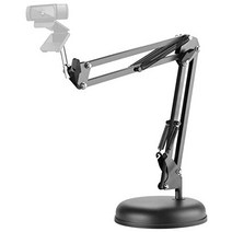 Linkidea 360도 조정 가능한 데스크탑 서스펜션 붐 시저 카메라 암 스탠드 홀더베이스 포함 Logitech Webcam C920 C615 C922 C930 C930e C922x Brio 4K C925e (블랙 스탠드)