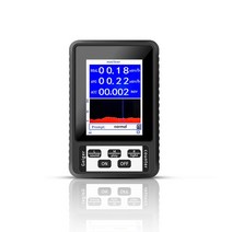 방사능 측정기 라돈 전자파 2.8 인치 LCD 가이거 계수기 핵 방사선 검출기 엑스레이 베타 감마 검출기 실시간 평균 누적 방사성 테스터, [01] 1 PC Black