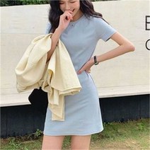 오노마 오노마 ONM 파스텔 컬러 베이직 무지 원피스 여자 10대 데일리룩 (7905570)