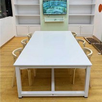 미술학원 책상 일자형 폭넓은 테이블 수업용 색채, 180x100x60cm (8-10인용)