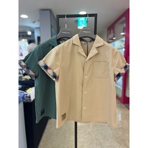 레노마키즈[동아쇼핑점] @남아시원한 셔츠@남아체크배색셔츠@넥과 소매안쪽 시그니처체크원단 배색으로 소매 살짝 걷어 입으면 멋스러운 셔츠@데님 화섬팬츠와 어울리는 셔츠