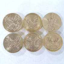 나비 문양 청첩장 초대장 카드 꾸미기 실링왁스 스탬프 씰 헤드 버터플라이 황동 도장 인장, 1.호랑나비