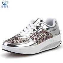 셀럽당 여성 가죽 스팽글 슈즈 여성화 학생 스니커즈