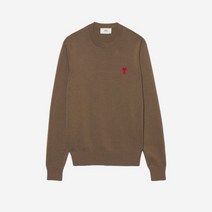 아미 스몰 하트 로고 울 니트 토프 AMI de Coeur Wool Knit Taupe