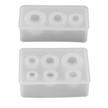 2 크기 실리콘 금형 공예 DIY 쥬얼리 공 수지 예술 장식 금형 만들기, 클리어