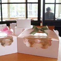 [렛츠베이킹] 머핀창박스(6구/화이트), 머핀창박스(6구/화이트)10개입