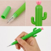 오더고 직장 판촉 기념품 귀여운 선인장 볼펜 1P 사무용볼펜, 색상, 노랑