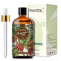 PHATOIL 블랙 오퓸 향수 에센셜 오일 화이트 머스크 신선한 리넨 허니서클 캔들 비누 립 밤 만들기 100ml, [01] 100ml, [12] Coffee