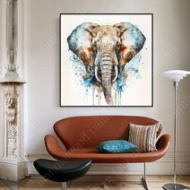 보석 비즈 십자수 코끼리 얼굴 수채화 대형 DIY 공예 디즈니 해바라기 명화 구슬 구어도