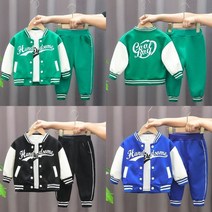 더쭈야 남아 상하복 아기 유아 아동 봄 가을 자켓+흰티+바지 3종세트 등원 소풍 나들이