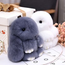 인형키링 열쇠고리 토끼인형, 핑크 15cm