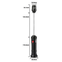 led 초강력 사냥용 써치라이트 후레쉬 5000Lm 캠핑 램프 휴대용 바베큐 손전등 야외 탐조등 T6 작업 USB 충전 강한 자기 COB, 쇼로