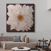 아트 프린트 꽃 대형 액자 캔버스 인테리어 그림 작품 사각형 거실 장식 모던 심플 북유럽 모던 추상화 복도 현관 소파, 60x60cm, 스톤 블랙