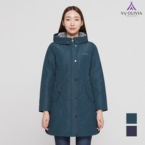 [비비올리비아] 체크 배색 라이너 탈착 덕다운_VVBKDWSC411