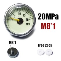 co2레귤레이터 분배기 레귤레이터 이탄 미니 게이지 Manometre 25mm 1 인치 핸드 펌프 밸브 액세서리 레귤, 05 20MPa M8