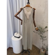 [여름신상 무배] 트로 민소매 뷔스티에 무지 점프슈트