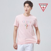 [게스] 남성 레인보우필름 무테삼각 반팔티 NM2K0543