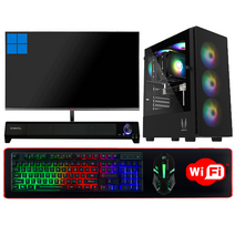 PC온스튜디오 게이밍 컴퓨터 풀세트 모니터포함 조립PC 롤 피파 오버워치2 발로란트 서든 로스트아크 배그 아이온 게임용 데스크탑, 02. SSD 500GB 변경, 풀세트 - FG04