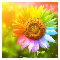 세진 NEW 보석십자수 3D 72가지 신제품 새로운 취미생활 보석 십자수 보석십자수, 34x44 무지개 해바라기