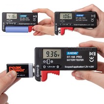 18650 건전지 배터리 테스터기 잔량 체크기 측정기 led 디지털 멀티미터 전지 측정공구, BT-168pro (2개입), 1개