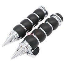 바이크 오토바이 부품 액세서리 핸들 바 핸드 그립 야마하 Dragstar XVS400 XVS650 XVS1100 V-star DS400 DS650 DS950 DS1100 클래식, [12] NO.7 chrome, 12 NO.7 chrome