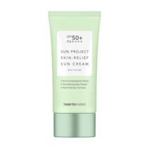 땡큐파머 선 프로젝트 스킨 릴리프 선 크림 50ml SPF50+ / PA++++ 논코메도제닉 테스트 완료, 1개