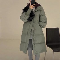 22 패딩 하프 기장 동대문 디자인 감각 소탈한 화이트 오리털 겨울나사 소매 코트 여