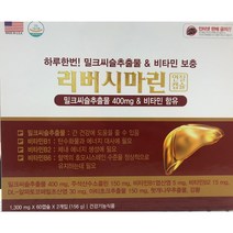 리버시마린 밀크씨슬 1300mg x 60캡슐 x 2개입 (약국정품 간영양제), 2개, 60정
