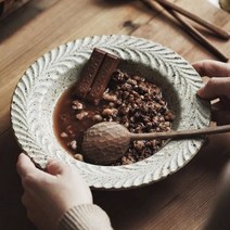 빈티지 그릇 엔틱 브런치 접시, 화이트, 1개