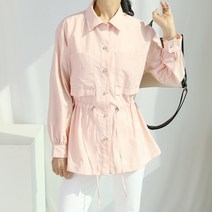 여성 블라우스 셔링 단추포인트 하객룩 자켓
