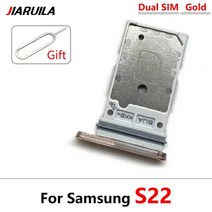 정품 삼성 갤럭시 S22 플러스 울트라 듀얼 SIM 카드 슬롯 SD 트레이 홀더 어댑터 10 개/로트, 3.S22 Gold