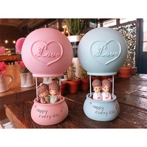 쇼핑아트 LED 열기구 커플 인형 (1102), 핑크